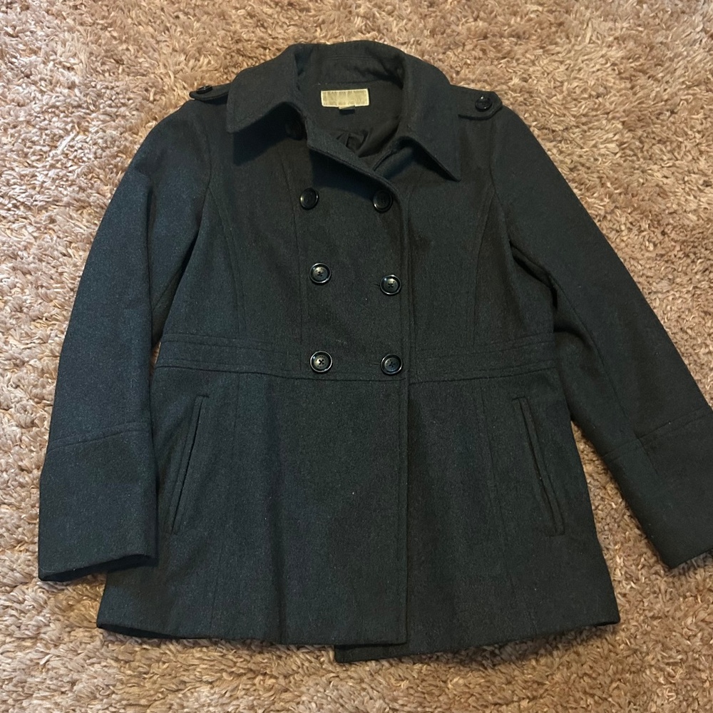 Michael Kors Wool Blend Double Breasted Pea Coat / Size L